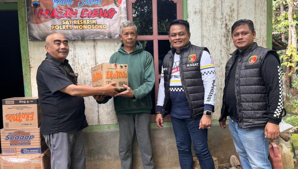 Satreskrim Polres Wonosobo, Bantuan Sosial, Warga Terpencil, Desa Lipursari, Lampu Darurat