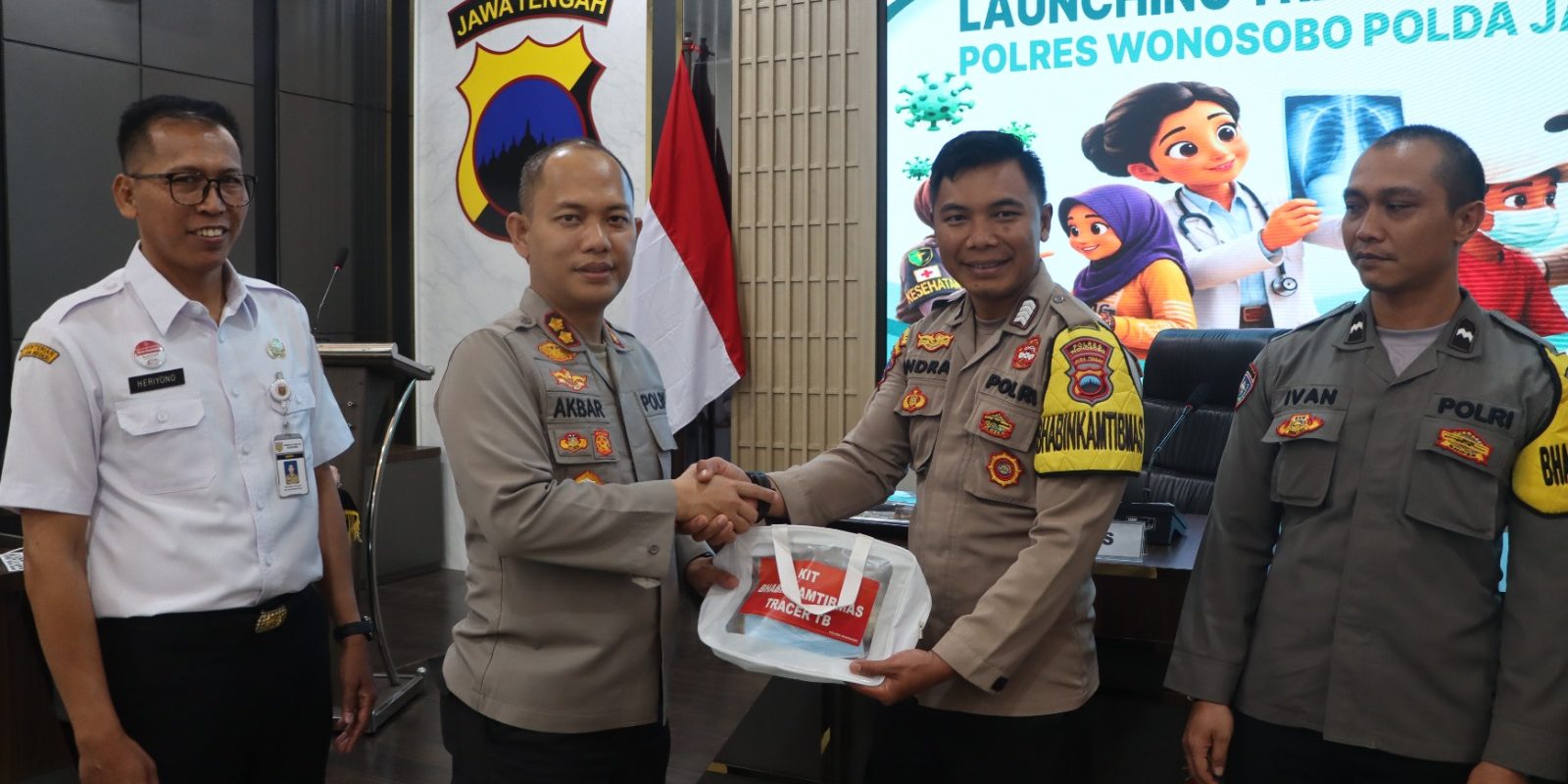 Polres Wonosobo, Tracer TB Paru, Dinkes Wonosobo, Yayasan MSI, Kesehatan Masyarakat, Bhabinkamtibmas, Bebas Tuberkulosis