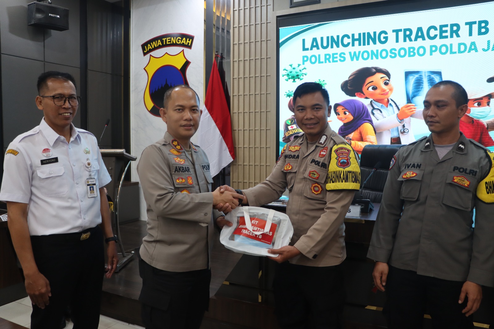 Polres Wonosobo, Tracer TB Paru, Dinkes Wonosobo, Yayasan MSI, Kesehatan Masyarakat, Bhabinkamtibmas, Bebas Tuberkulosis
