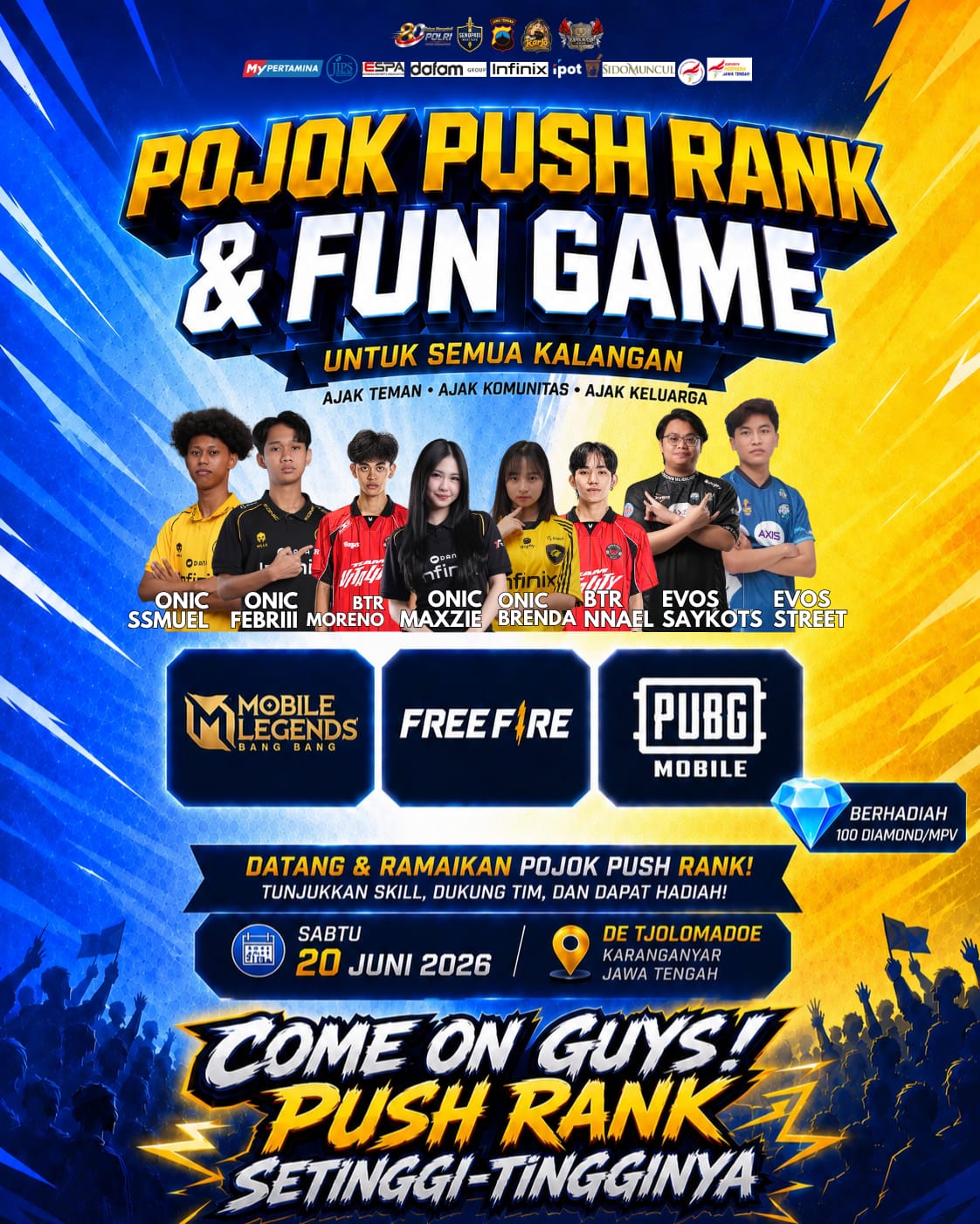 kapolda jateng cup, esport jawa tengah, de tjolomadoe, evos legends, mobile legends