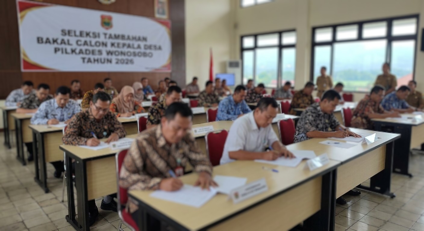 Pilkades Wonosobo 2026, seleksi calon kades, pendaftaran kades diperpanjang, DinsosPMD Wonosobo, Desa Ngadikerso
